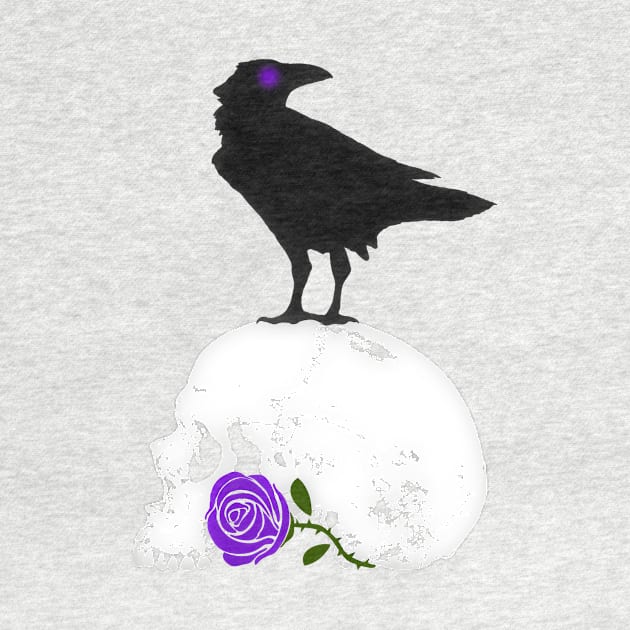 The Raven and the Purple Rose by RawSunArt